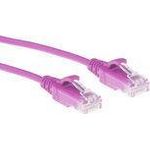 ACT Pink 7 meter LSZH U/UTP CAT6 datacenter slimline patch cable snagless with RJ45 connectors (DC9407)
