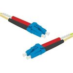 LWL Patchkabel Eco, 9/125 µm, OS2-Faser, LC Duplex Stecker/Stecker, gelb, 5,0 m UPC UPC-Schliff (392844)