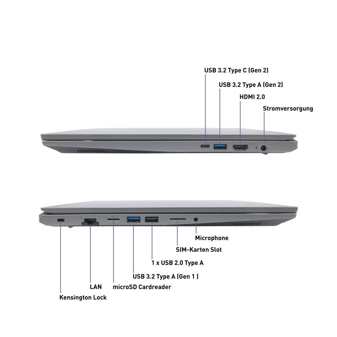 TERRA MOBILE 1717R i5-1334U 17,3" 16 GB RAM 1 TB SSD Grau