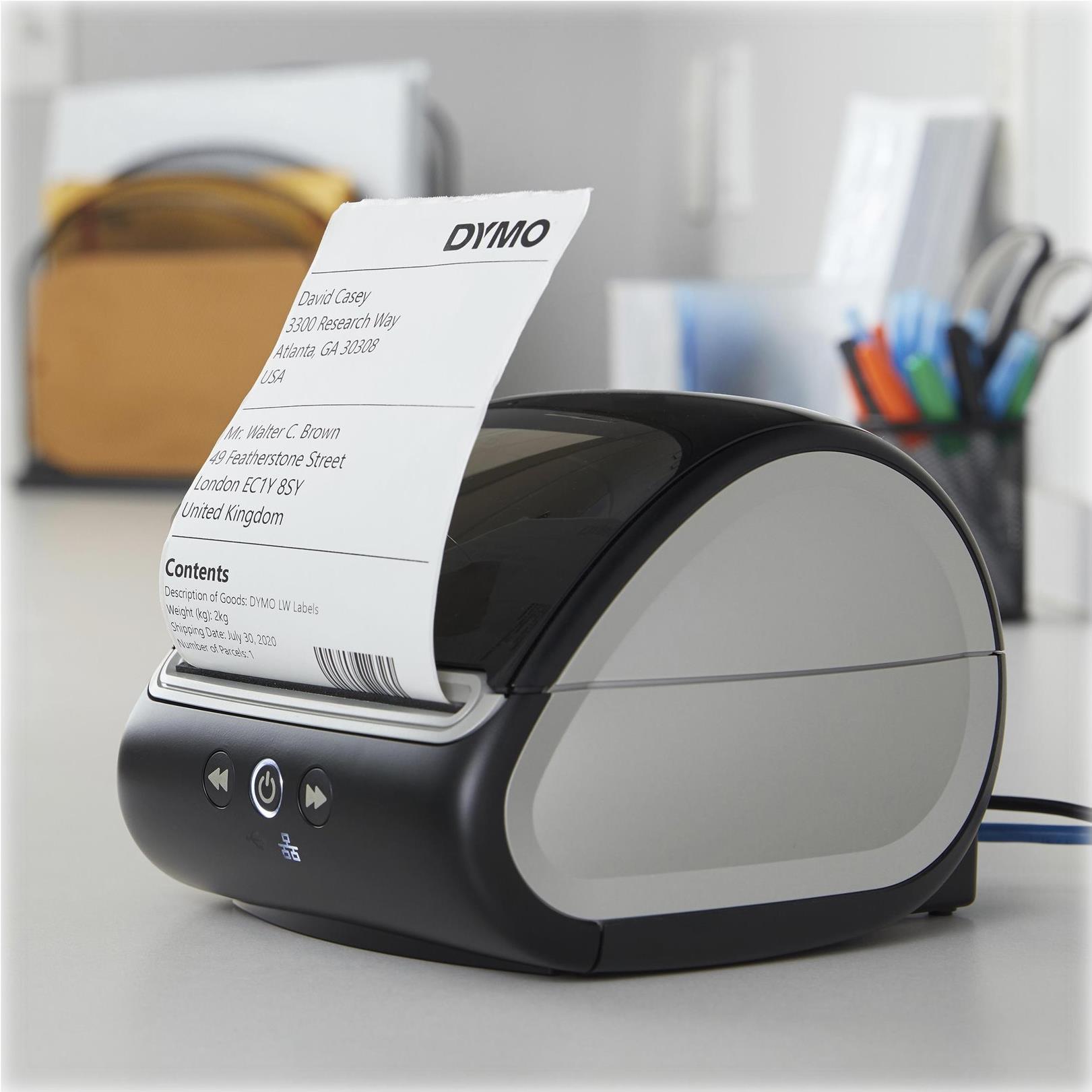 DYMO LabelWriter 5XL Etikettendrucker Thermodirekt 300 dpi 53 Etiketten/Min. USB 2.0 LAN Schwarz, Weiß