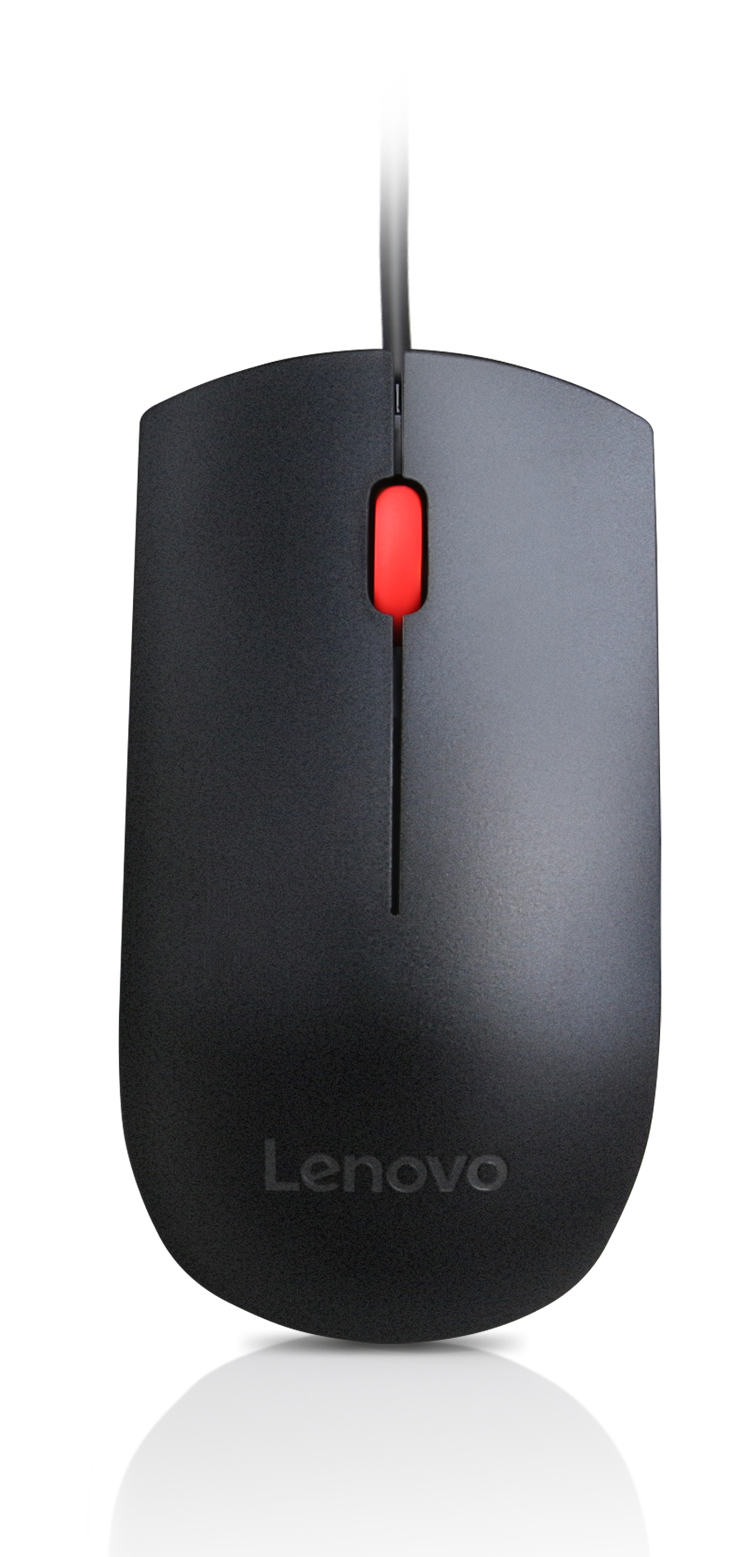 Lenovo Essential USB-Maus Optisch 1600 DPI 3 Tasten Beidhänder Schwarz