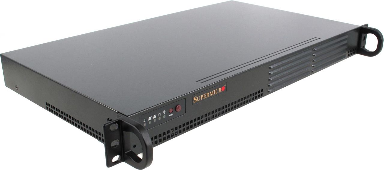 Supermicro SuperServer SYS-5015A-EHF-D525 1U Atom D525 1.8 GHz Schwarz