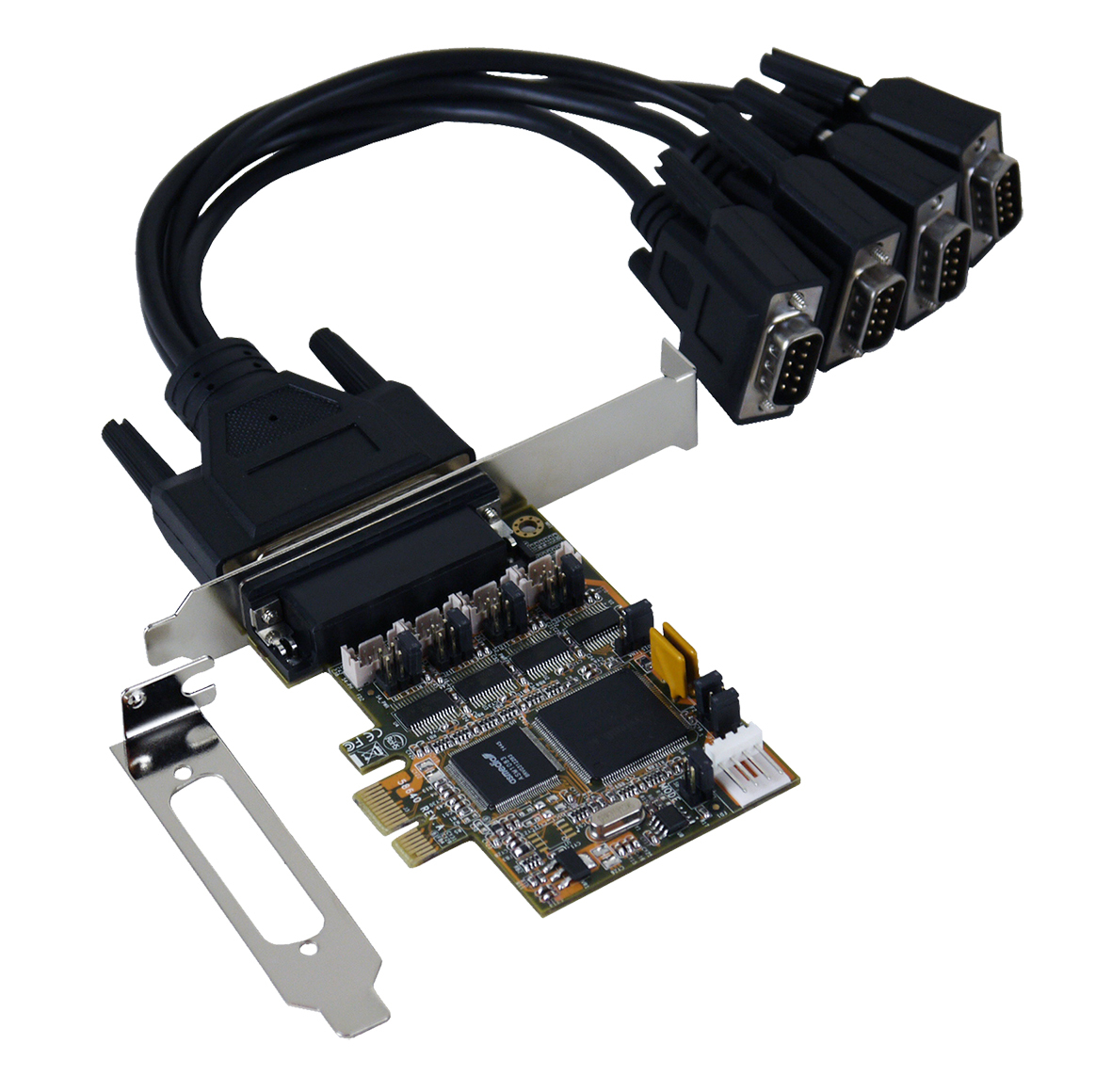 Exsys EX-44384 Serieller Adapter PCIe 4x RS-232 Low-Profile
