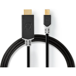 Nedis CCBW37604AT20. Kabellänge: 2 m, Anschluss 1: Mini DisplayPort, Anschluss 2: HDMI. Menge pro Packung: 1 Stück(e) (CCBW37604AT20)