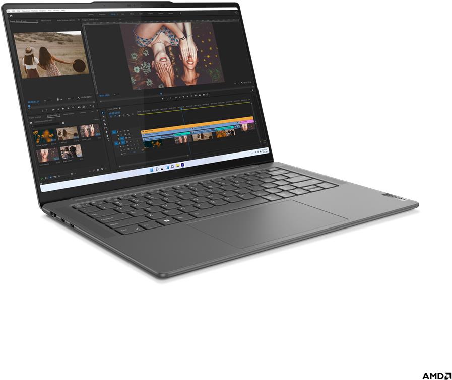 Lenovo Yoga Pro 7 Laptop 36,8 cm (14.5") 2.5K AMD Ryzen™ 5 7535HS 16 GB LPDDR5-SDRAM 1 TB SSD Wi-Fi 6E (802.11ax) Windows 11 Home Grau (83AU0064GE)
