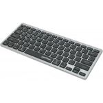 MANHATTAN Ultra Slim Dual-Mode Kabellose Funktastatur Dt. QWERTZ-Layout, Bluetooth® 3.0 und 2.4 GHz Wireless; für Computer, Smartphones und Tablets; unterstützt Windows®, macOS® und mehr; anthrazit/schwarz (180559)