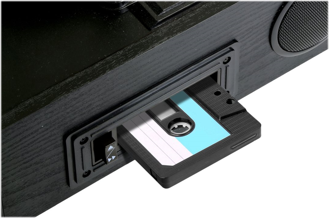 Technaxx TX-22+ Audiosystem mit Plattenspieler, Kassettendeck & Bluetooth Schwarz