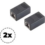 ShiverPeaks S/CONN maximum connectivity SET Adapter Modular Patch Verbinder-cat. 6A Kabelverbinder Doppelbuchse RJ45 Vollgeschirmt - 2 Stück (08-01041-2)