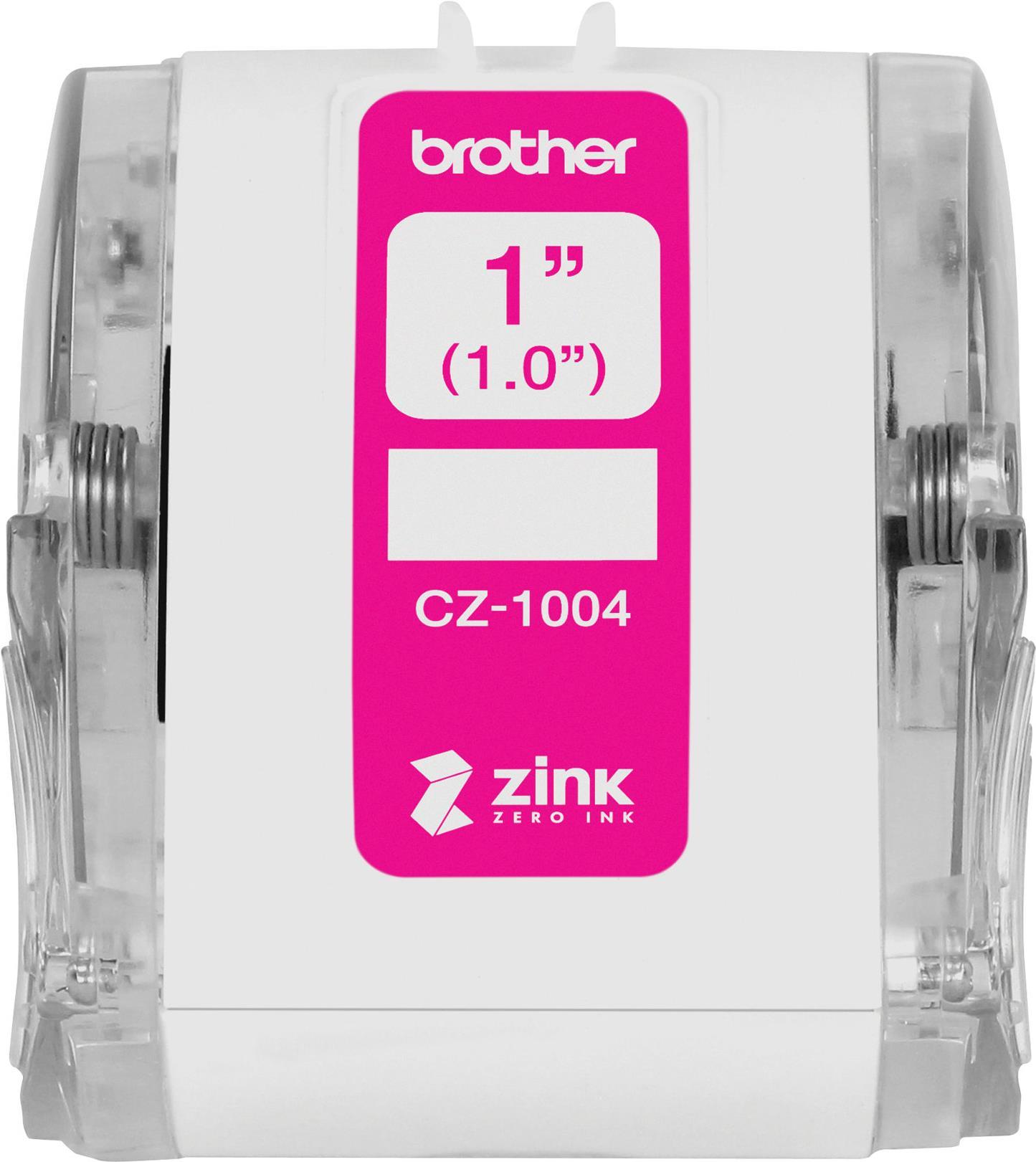 Brother CZ-1004 Etikettenrolle 25 mm x 5 m Weiß
