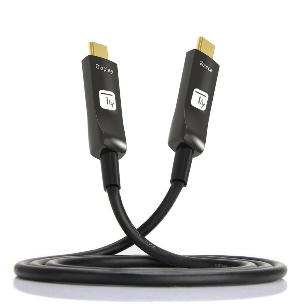 Techly USB-C AOC Kabel ICOC-U3C-HY-010 10 m 21,6 Gbit/s Schwarz