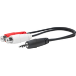 Vivolink PROMJMRCAF0.2 Audio-Kabel 0,2 m 2 x RCA 3.5mm Schwarz (PROMJMRCAF0.2)