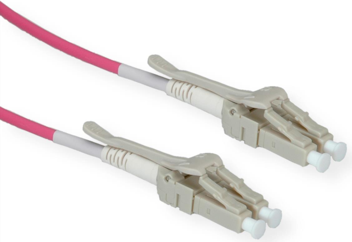 ROLINE LWL-Kabel 50/125µm OM4, LC/LC, Low-Loss-Stecker für hohe Dichte, violett, 7 m (21.15.8876)