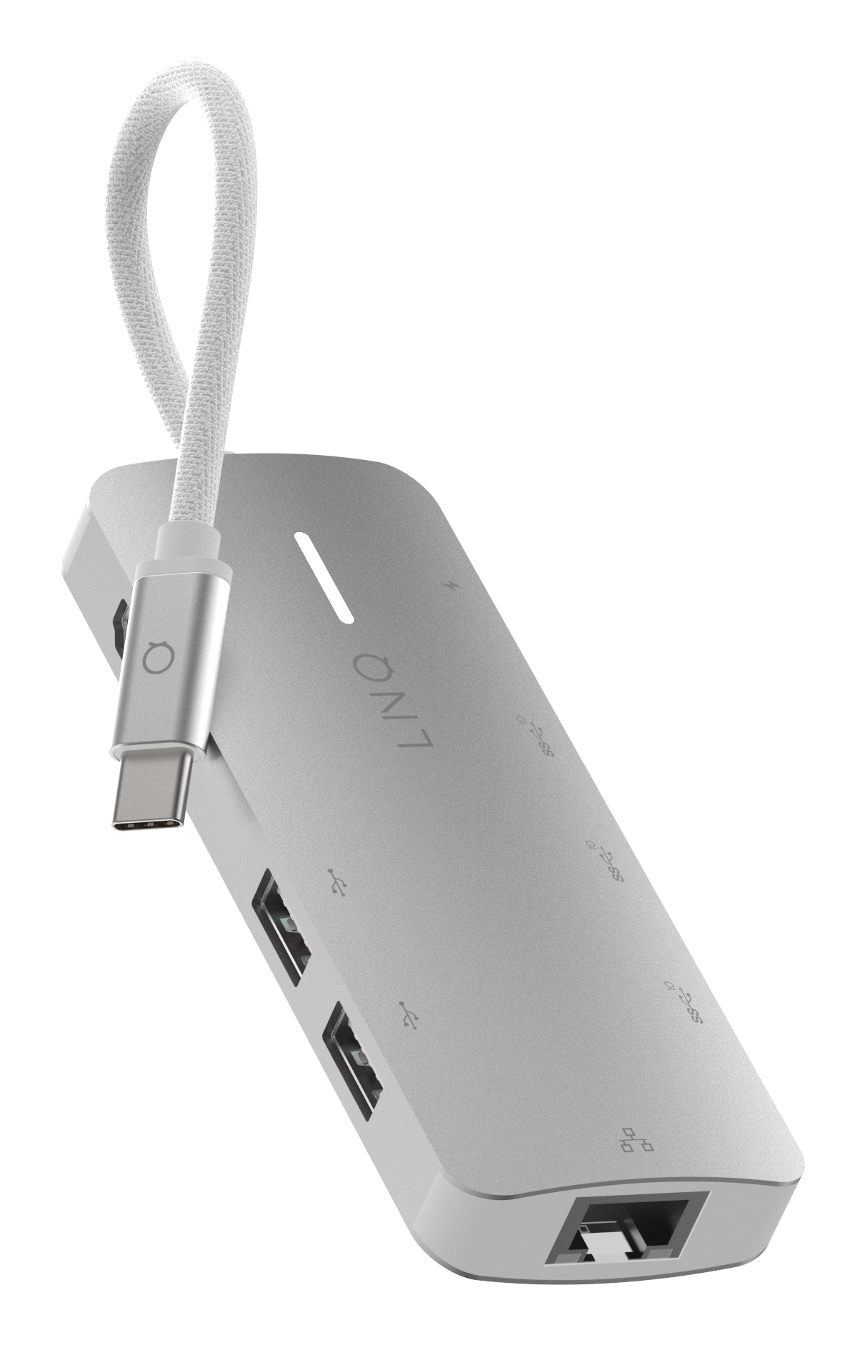 LINQ 8in1 Pro USB-C Multiport Hub 140 W 10 Gbit/s Grau, Weiß