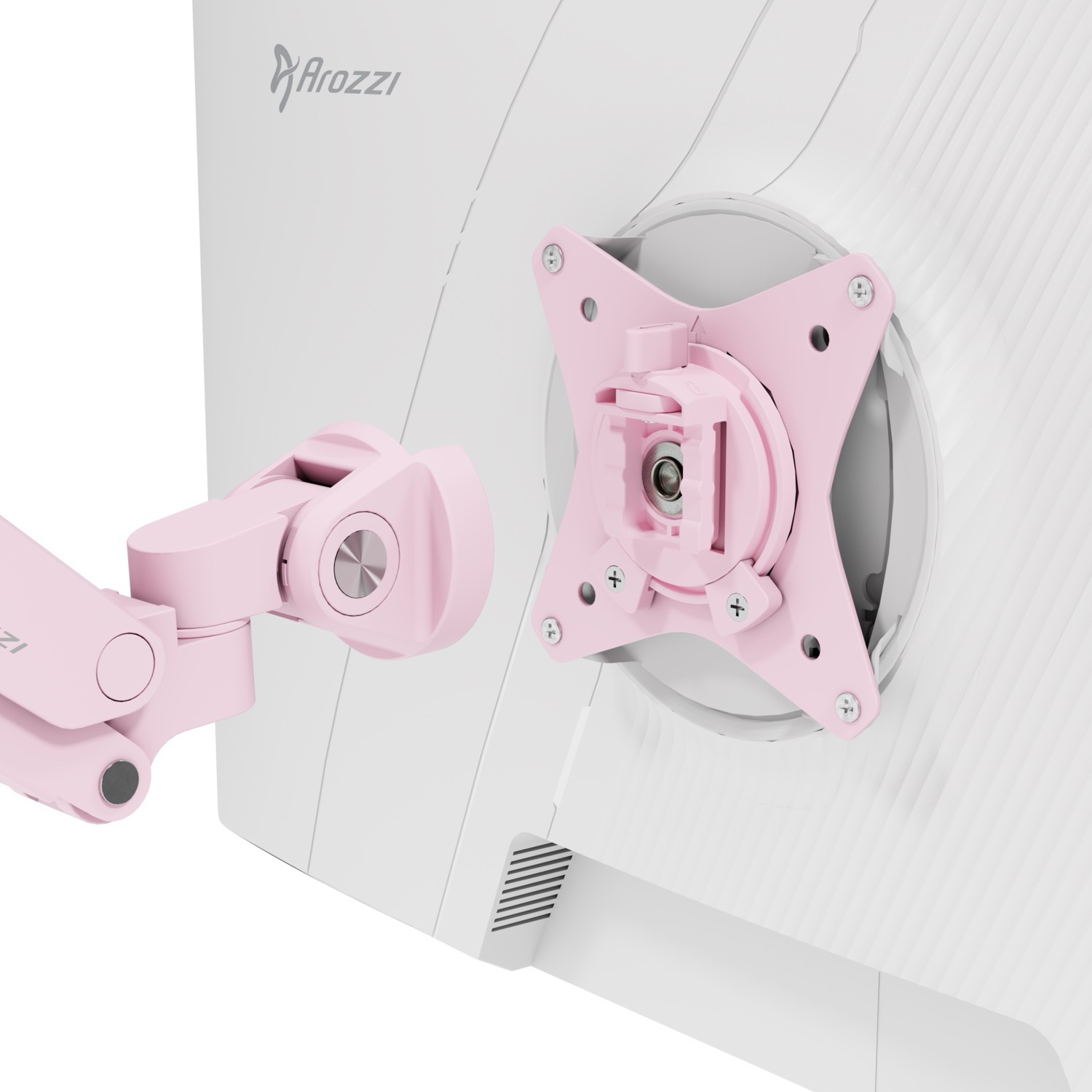 Arozzi Alzare Neo Monitorhalterung 17"-32" Gasfeder max. 9 kg Pink