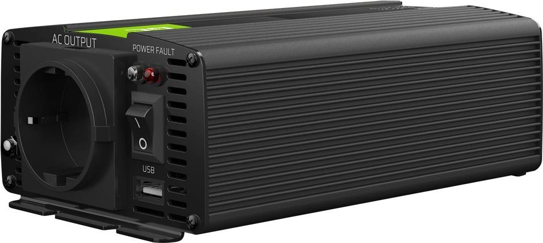 Green Cell INV02DE Auto-Wechselrichter 24V DC zu 230V AC 300W Schwarz