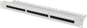 Lanberg 19" Patchpanel 1U 24-Port CAT.6A UTP+ Kabelorg. gr (PPUA-1124-S)