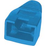 S/CONN maximum connectivity Modularstecker-Netzwerk-Modular Stecker cat.5e cat.6 8polig, 8 Kontakte belegt, geschirmt, vergoldete Kontakte, mit Einführhilfe und Tülle blau (72057-B)