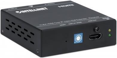 INTELLINET H.264 HDMI Over IP Videowand-Extender, Empfangsmodul Verlängert ein H.264-komprimiertes 1080p@60Hz-Signal auf bis zu 500 m via Netzwerk, Videowand, Unicast- & Multicast-Übertragung, montierbar, schwarz (208345)