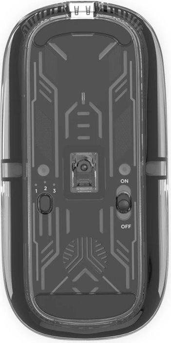 Hama WM-600 Multi-Device Maus kabellos Bluetooth 5.0 2.4 GHz Transparent