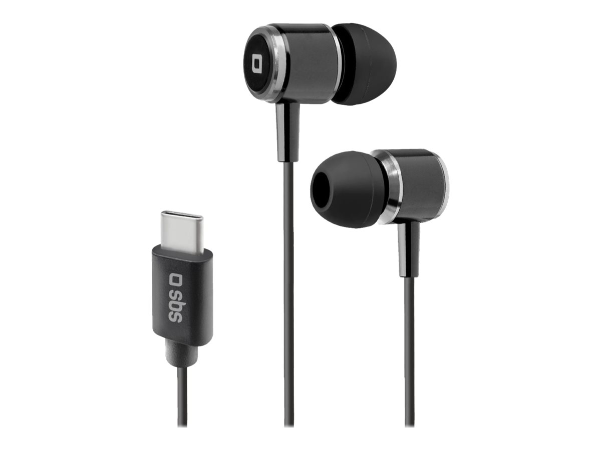 SBS Studio Mix 100C In-Ear-Ohrhörer mit Mikrofon USB-C Stereo Schwarz
