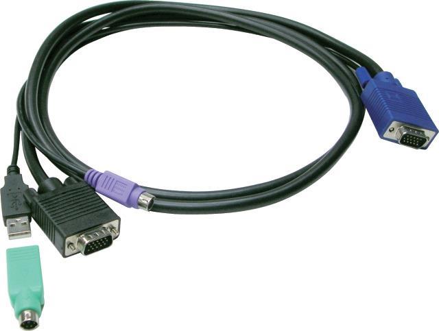 EFB-Elektronik Slim 3-in-1 USB PS/2 KVM KVM Combo cable- 3m Hersteller: EFB Elektronik (K5381.3)