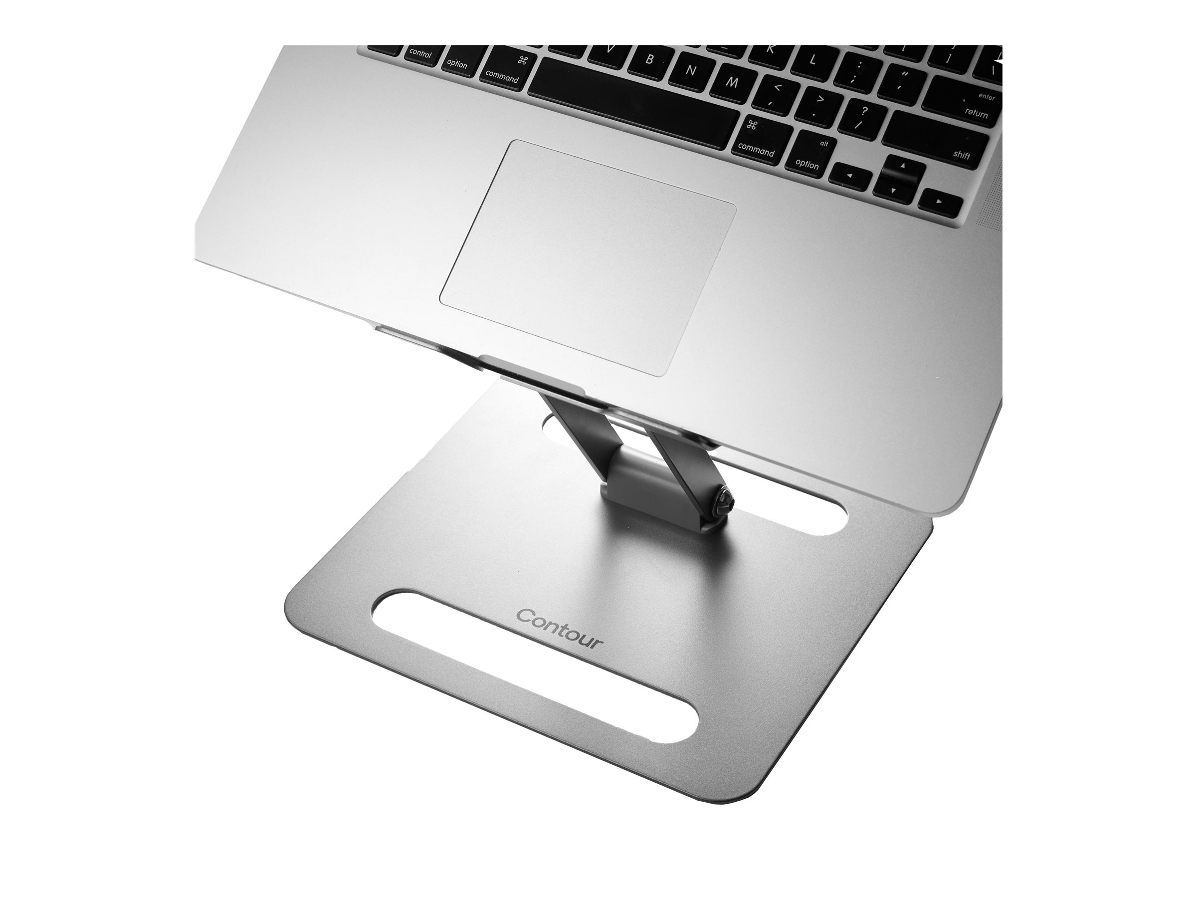 Contour Laptop Riser Stahl Notebook-Ständer Grau