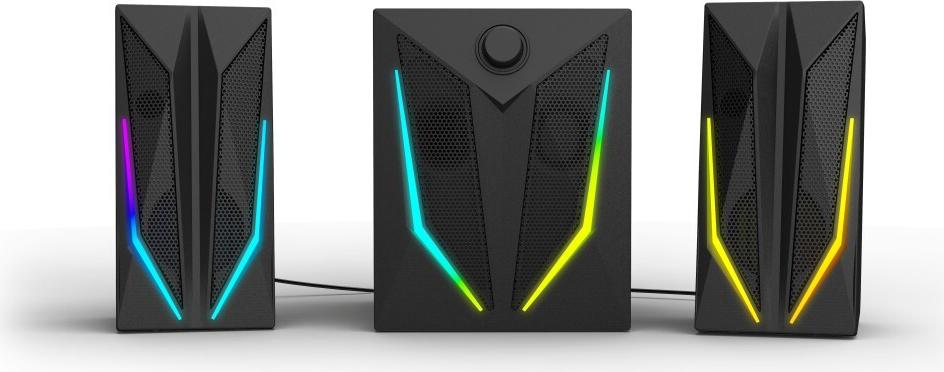 uRage BLAST-R 621 2.1-Gaming-Lautsprecherset Schwarz mit RGB-Beleuchtung