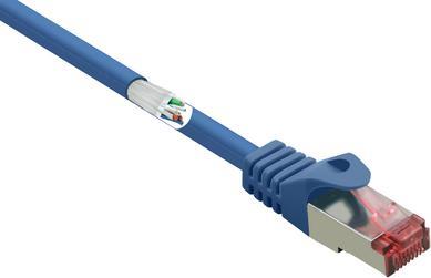 Renkforce RF-4981664 RJ45 Netzwerkkabel, Patchkabel CAT 6 S/FTP 2.00 m Blau mit Rastnasenschutz, vergoldete Steckkontakte, Flammwidrig 1 St. (RF-4981664)