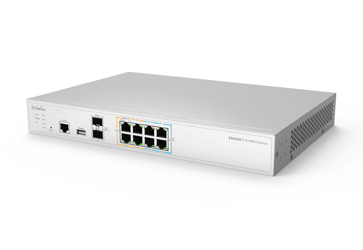 EnGenius ESG620 Cloud Managed Security Gateway 2x 2.5 GbE LAN 6x 2.5 GbE WAN 2x SFP+ Weiß