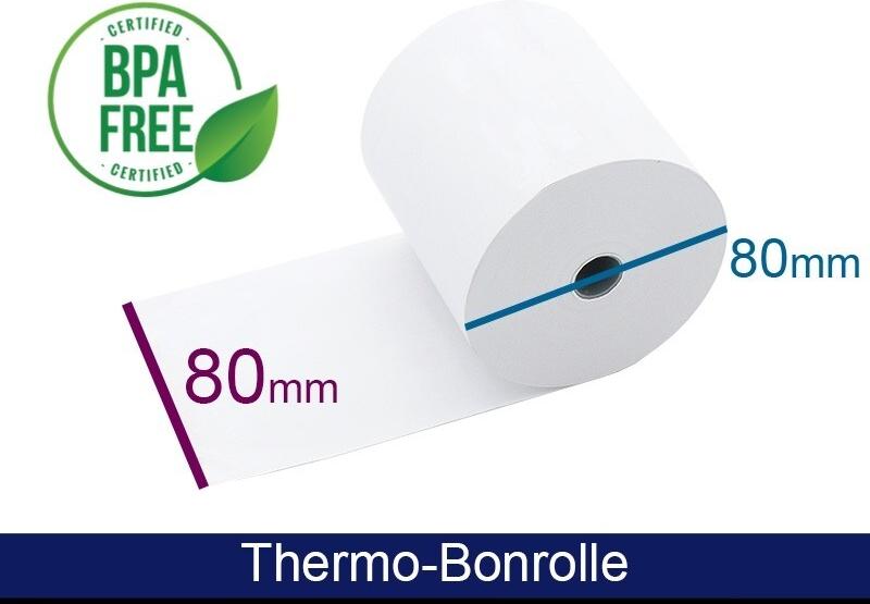 ARTDEV Thermorolle - 80 80 12.7 (B/D(max.)/K) weiss, 55g, 80m, BPA frei (ADT808012-30)