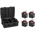 EUROLITE Set 4x AKKU UP-4 QCL Spot QuickDMX MK2 + Kunststoffcase (20001038)