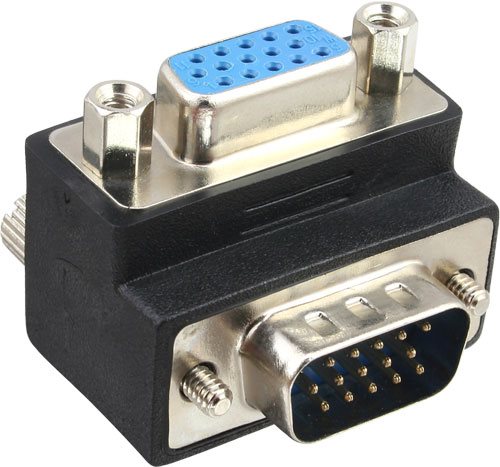 InLine® VGA Adapter 90° Winkel 15pol Stecker/Buchse (37248I)