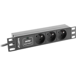 Lanberg PDU-03E-0200-BK Stromverteilereinheit (PDU) 3 AC-Ausgänge 1U Schwarz (PDU-03E-0200-BK)