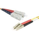 LWL Patchkabel Eco, 50/125 µm, OM2-Faser, SC Duplex Stecker/LC Duplex Stecker, orange, 1,0 m UPC UPC-Schliff (392681)