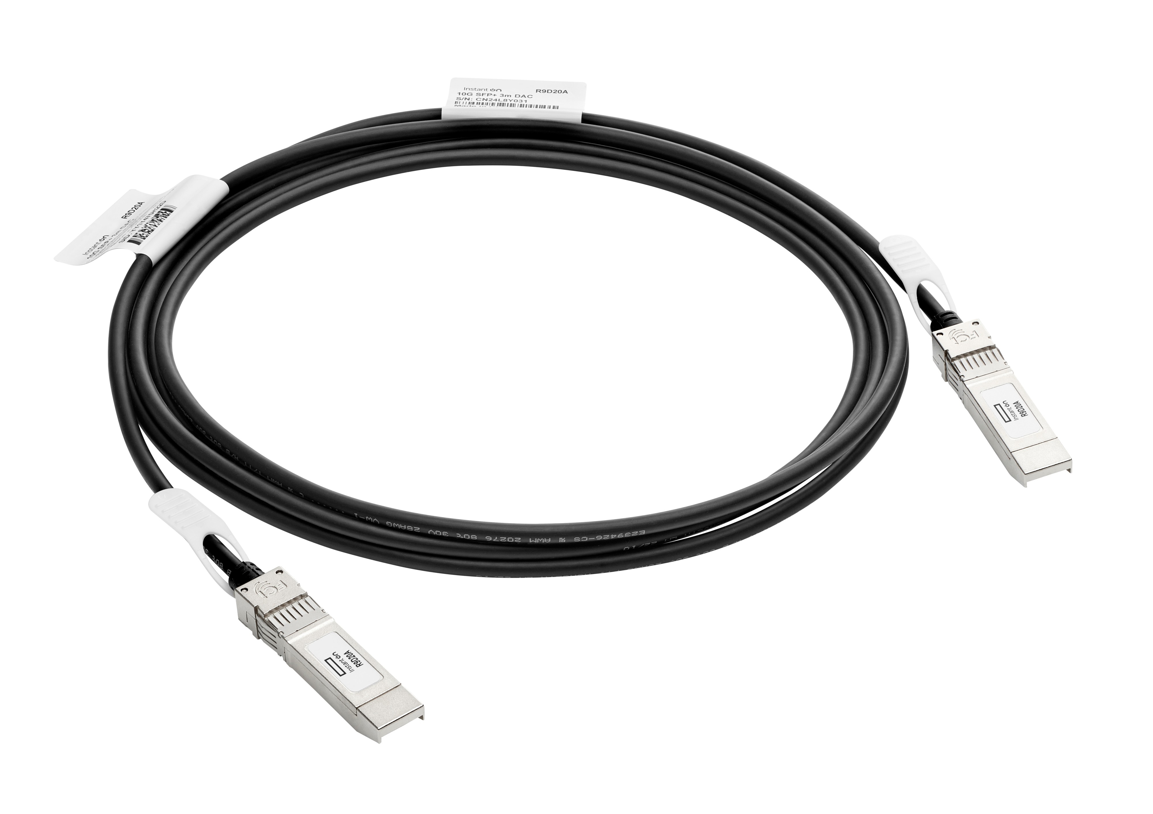 HPE Aruba Networking 10G SFP+ to SFP+ DAC-Kabel 7 m Schwarz