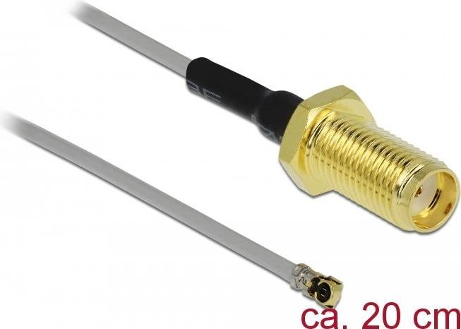 DeLOCK 90402 Koaxialkabel 0,2 m SMA MHF Schwarz (90402)