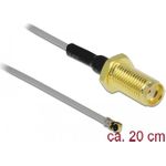 DeLOCK 90402 Koaxialkabel 0,2 m SMA MHF Schwarz (90402)