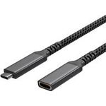 USB-C Verlängerungskabel USB-C >USB-C Buchse 3.2 PD Textil 0,5m (FL31-74003)