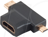 shiverpeaks BS77414 Kabeladapter HDMI Type A (Standard) HDMI-D + HDMI-C Schwarz (BS77414)