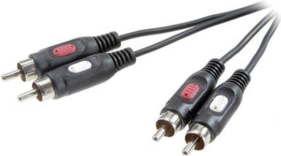 SpeaKa Professional SP-7869760 Audio-Kabel 0,5 m 2 x RCA Schwarz (SP-7869760)