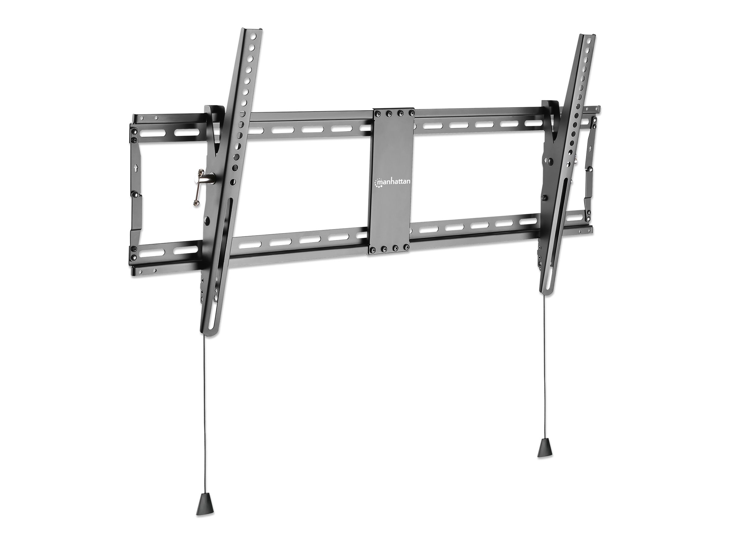 Manhattan Flache TV-Wandhalterung Neigbar für 43"-100" bis 70 kg VESA 200x200-800x400 mm Schwarz