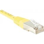Patchkabel F/UTP, CAT.6a, gelb, 10,0 m Für 10 Gigabit/s, mit besonders schmalem Knickschutz (859569)