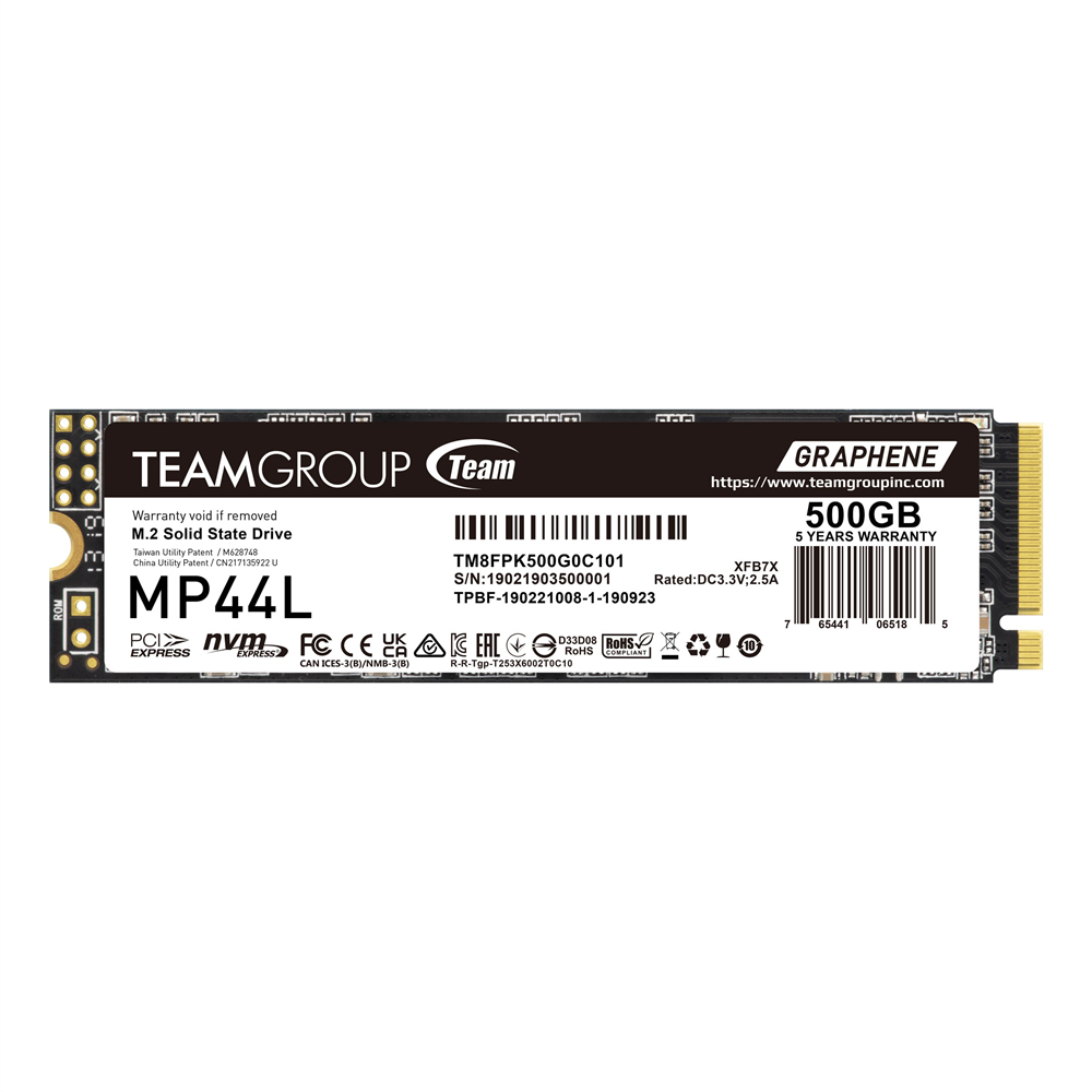 Team Group MP44L SSD 500 GB M.2 2280 PCIe 4.0 x4 NVMe