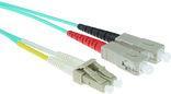 ACT 22 meter LSZH Multimode 50/125 OM3 fiber patch cable duplex with LC and SC connectors