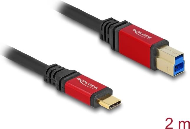 Delock USB 5 Gbps Kabel Type-C Stecker zu Typ-B 2 m rot (80613)