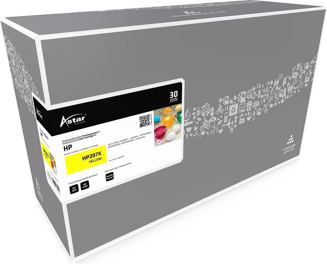 AS20256 ASTAR HP CLJ M255NW TONER YEL HC W2212X / HP207X 2450S. ohne Fuellstands. (AS20256)