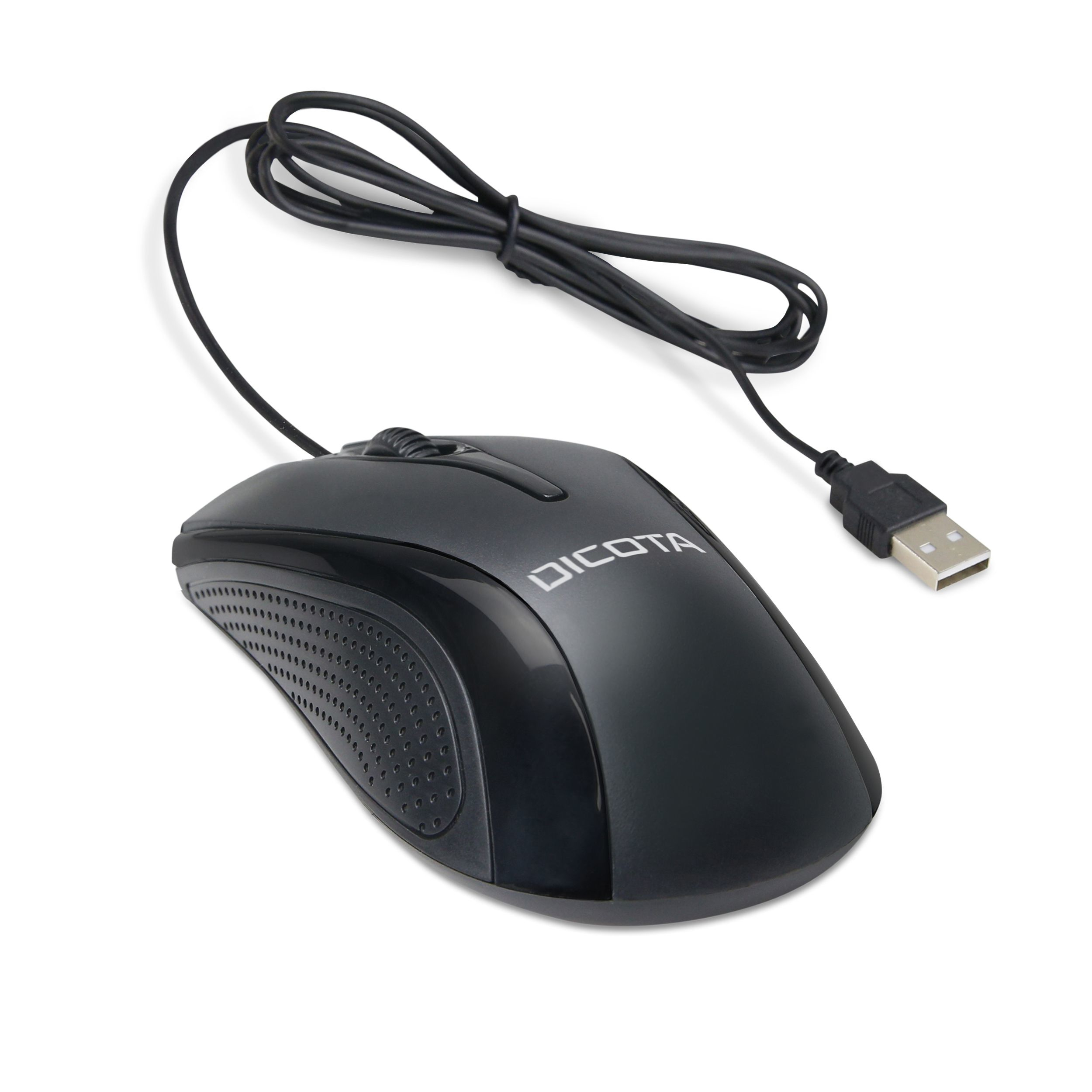 DICOTA D32011 Kabelgebundene Maus USB 3 Tasten 1200 DPI Schwarz