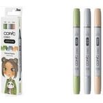 COPIC Ciao Natural Palette Layoutmarker-Set farbsortiert 1,0 + 6,0 mm, 3 St. (220750309)