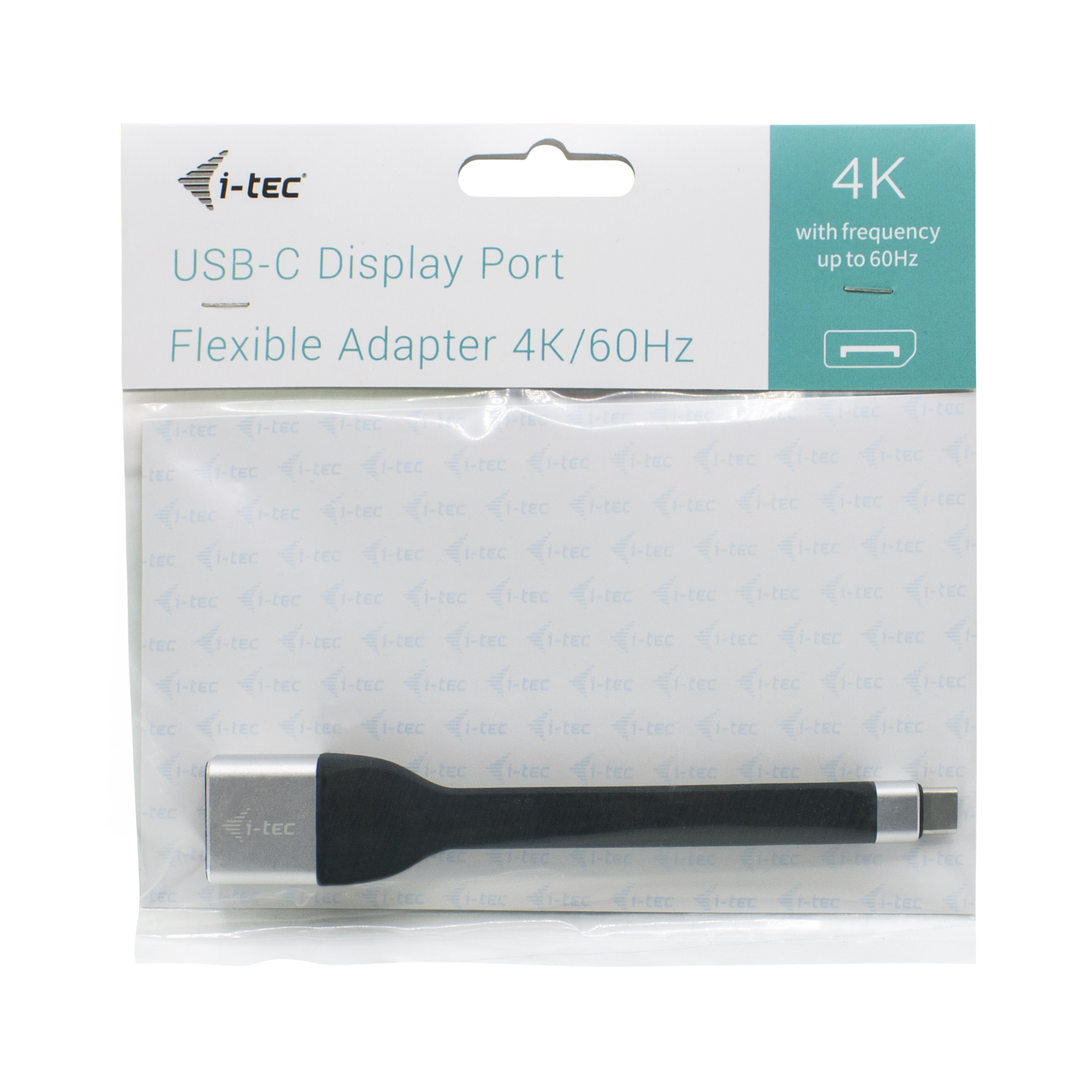 i-tec USB-C auf DisplayPort Flat Adapter 4K/60 Hz 0,11 m Schwarz