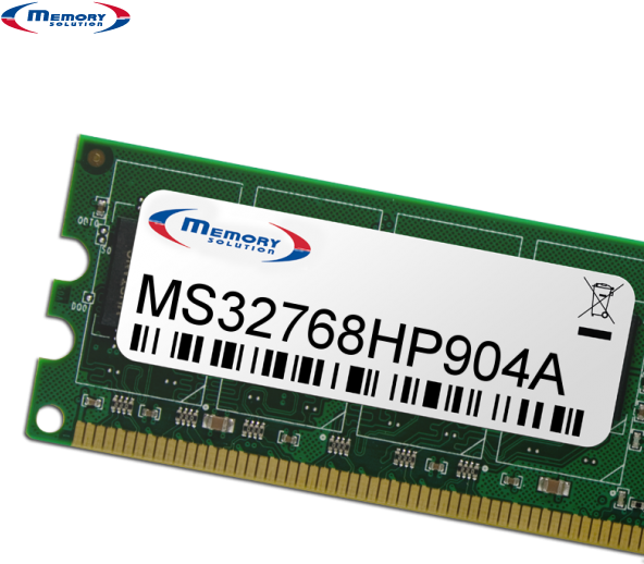 Memory Solution MS32768HP904A. RAM-Speicher: 32 GB, Komponente für: PC / Server. Kompatible Produkte: HP Workstation Z640 (J9P84AA)